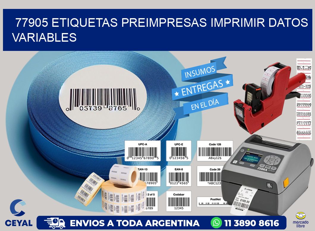 77905 Etiquetas preimpresas imprimir datos variables