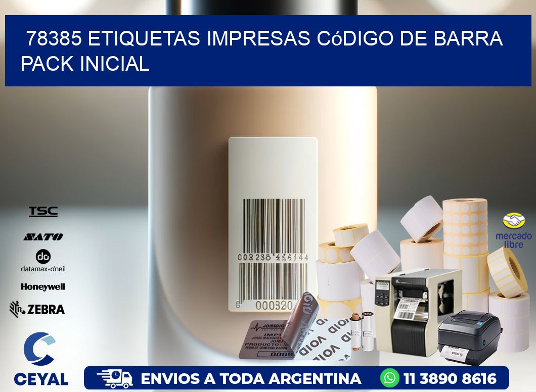 78385 Etiquetas Impresas código De Barra Pack Inicial