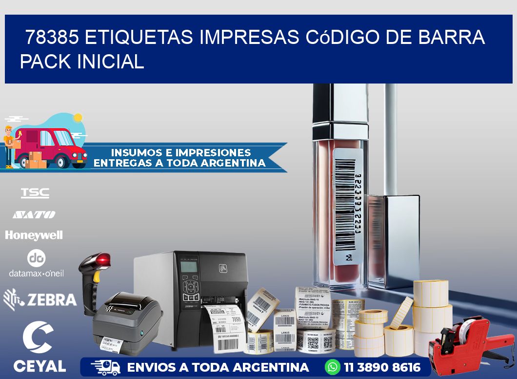 78385 Etiquetas Impresas código De Barra Pack Inicial