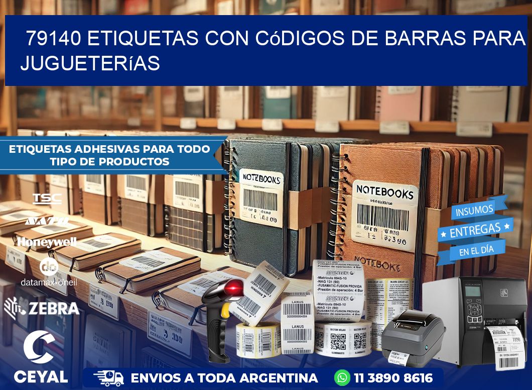 79140 etiquetas con códigos de barras para jugueterías