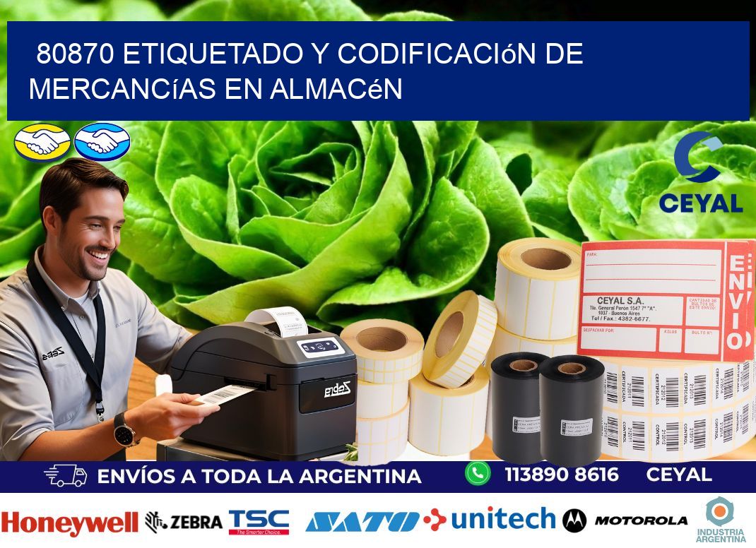 80870 Etiquetado y codificación de mercancías en almacén