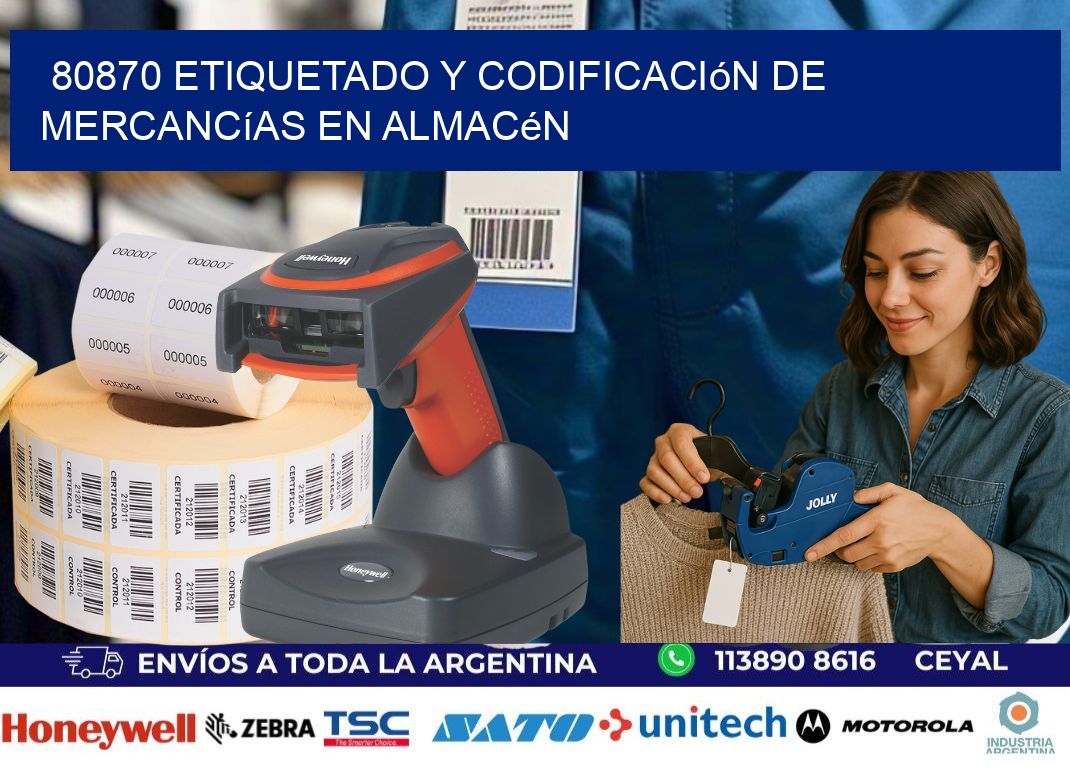80870 Etiquetado y codificación de mercancías en almacén