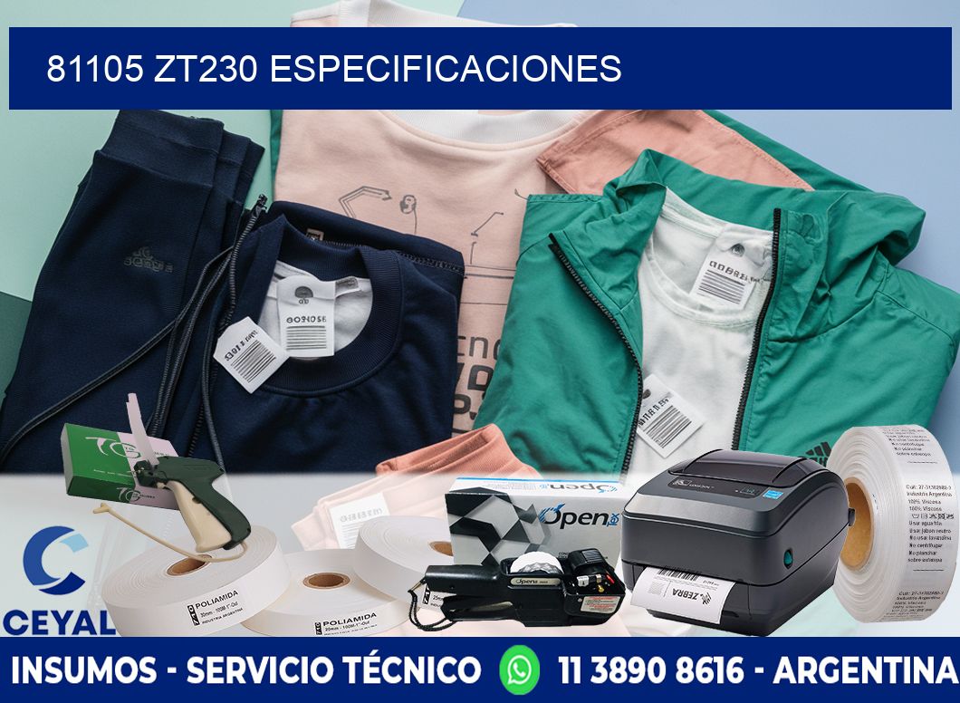 81105 ZT230 especificaciones