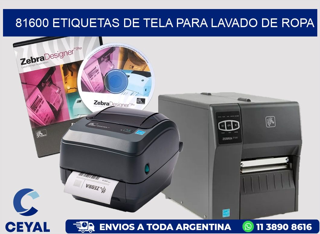81600 Etiquetas de tela para lavado de ropa