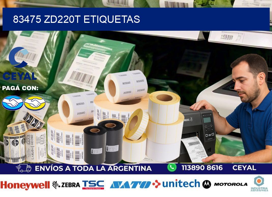 83475 ZD220t etiquetas