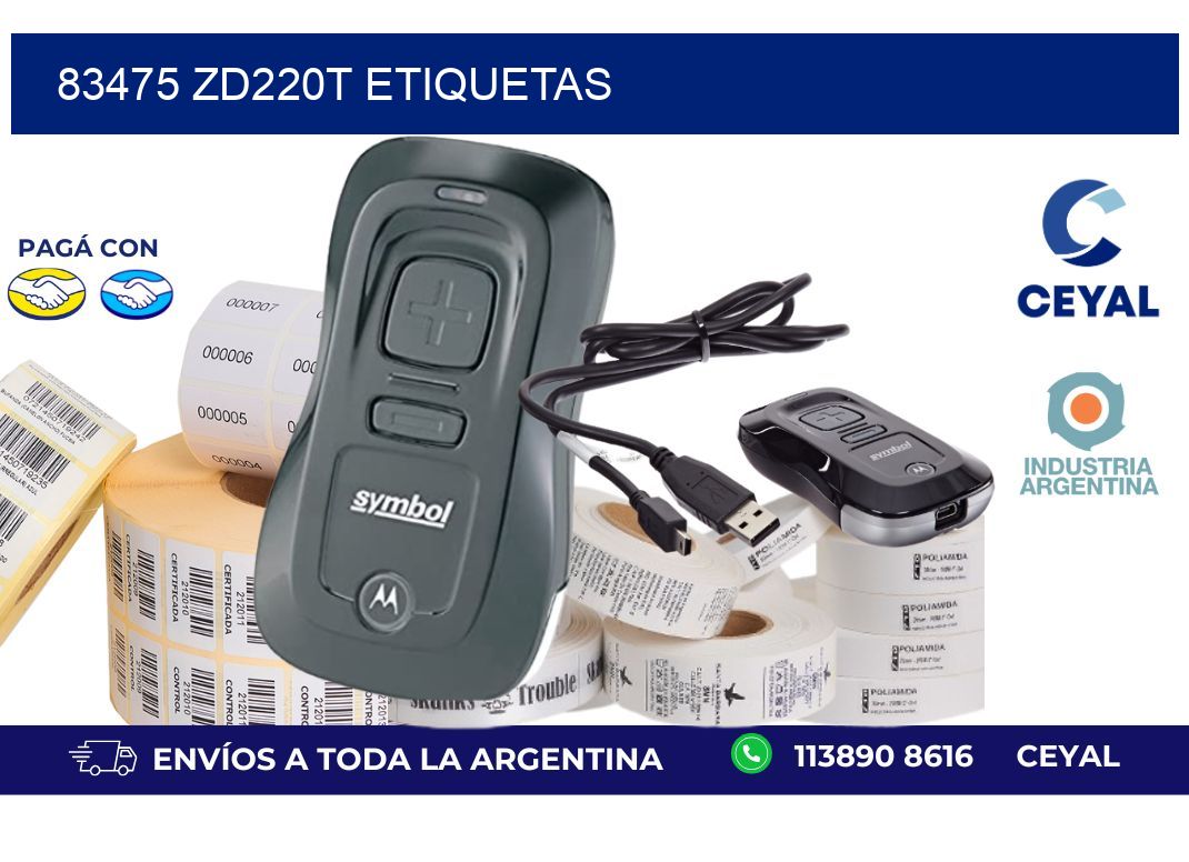 83475 ZD220t etiquetas