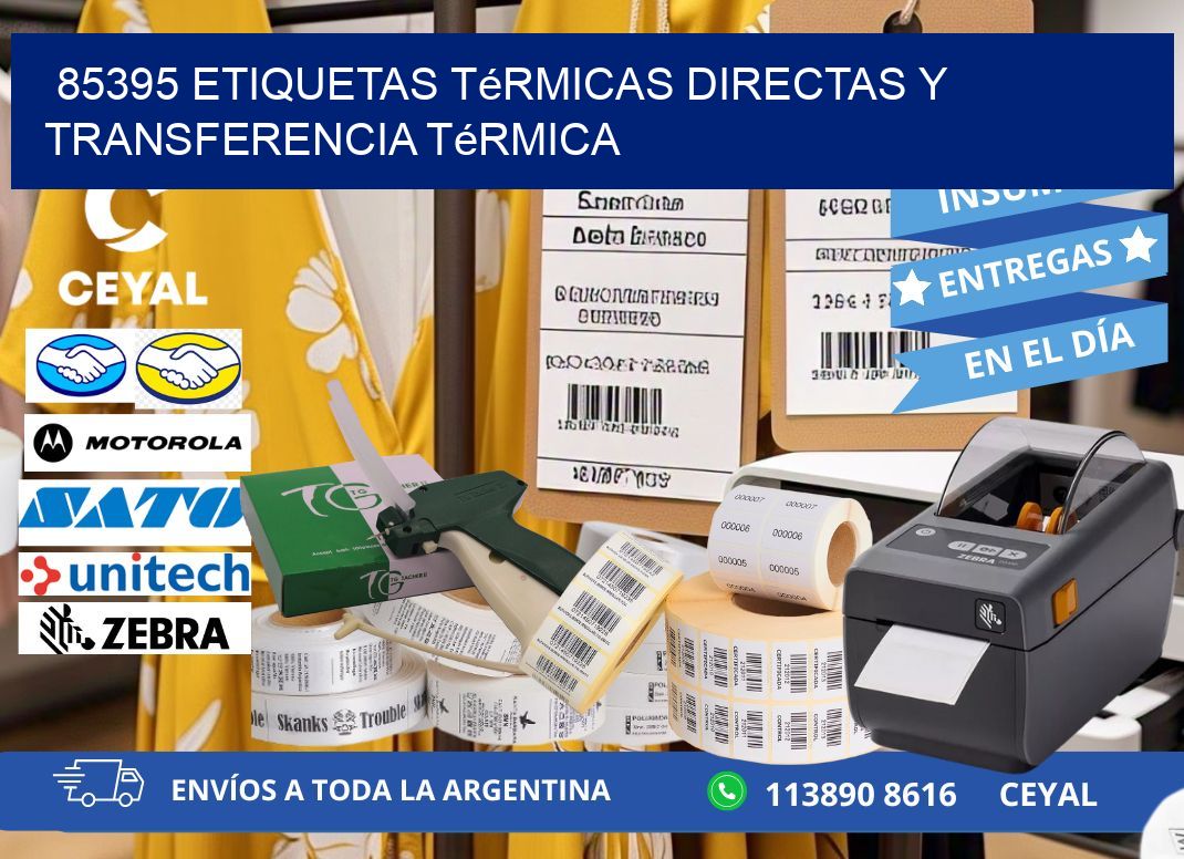 85395 etiquetas térmicas directas y transferencia térmica