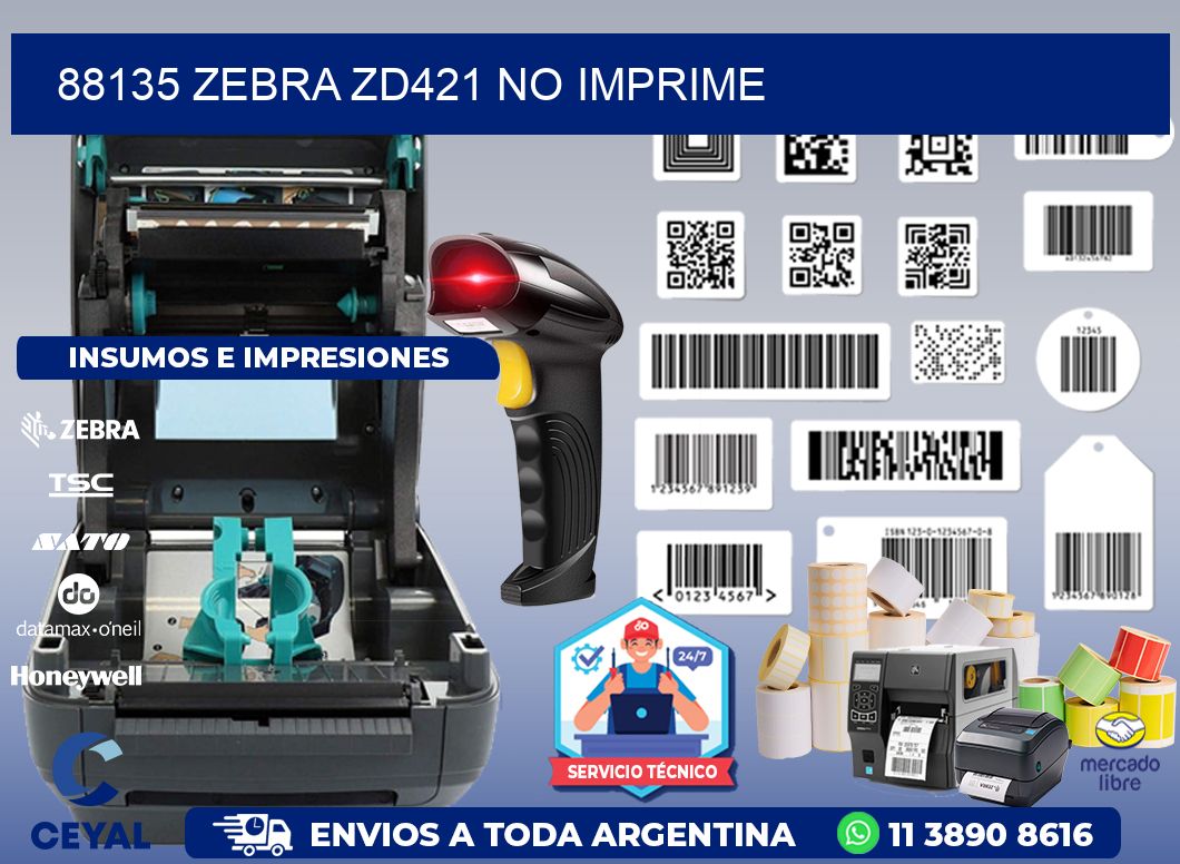 88135 Zebra ZD421 no imprime