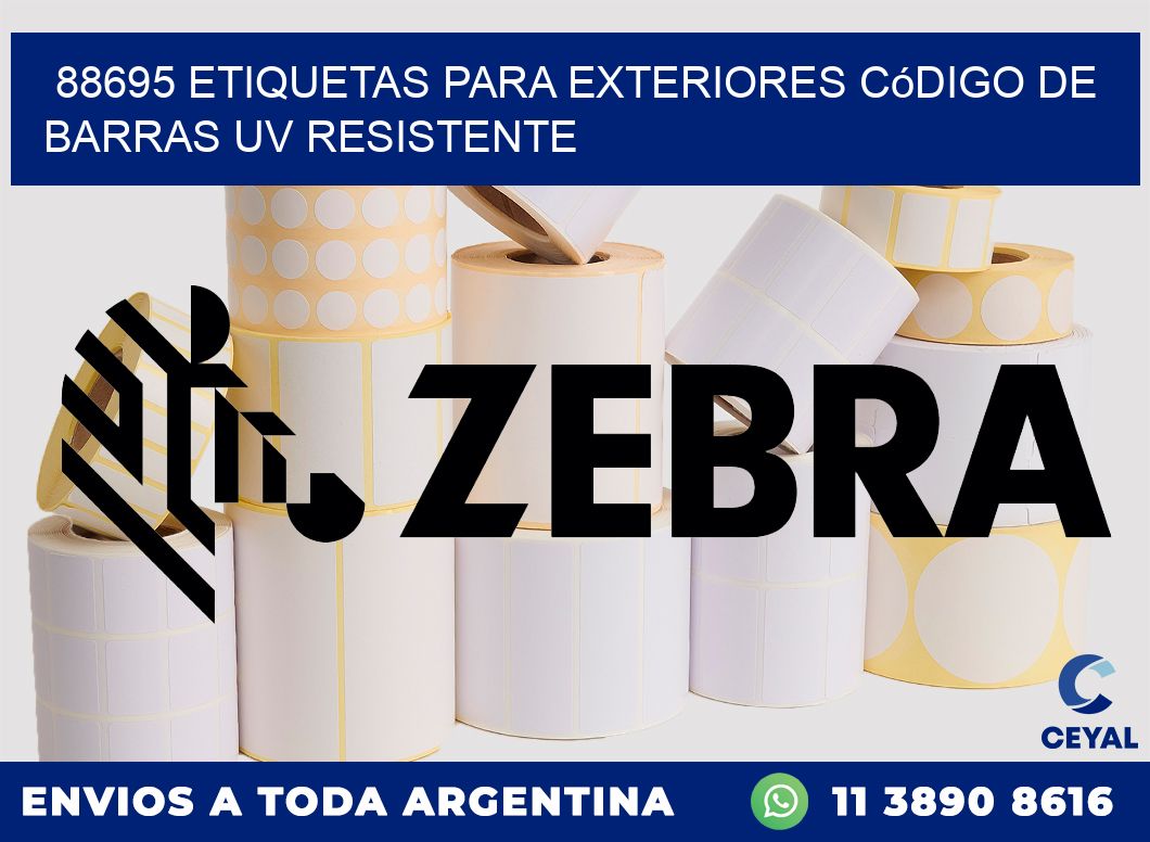 88695 etiquetas para exteriores código de barras UV resistente