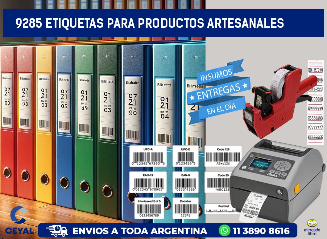 9285 Etiquetas para productos artesanales