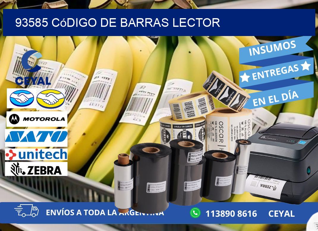 93585 Código de barras lector