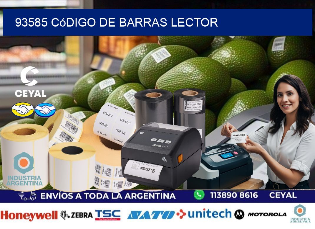 93585 Código de barras lector
