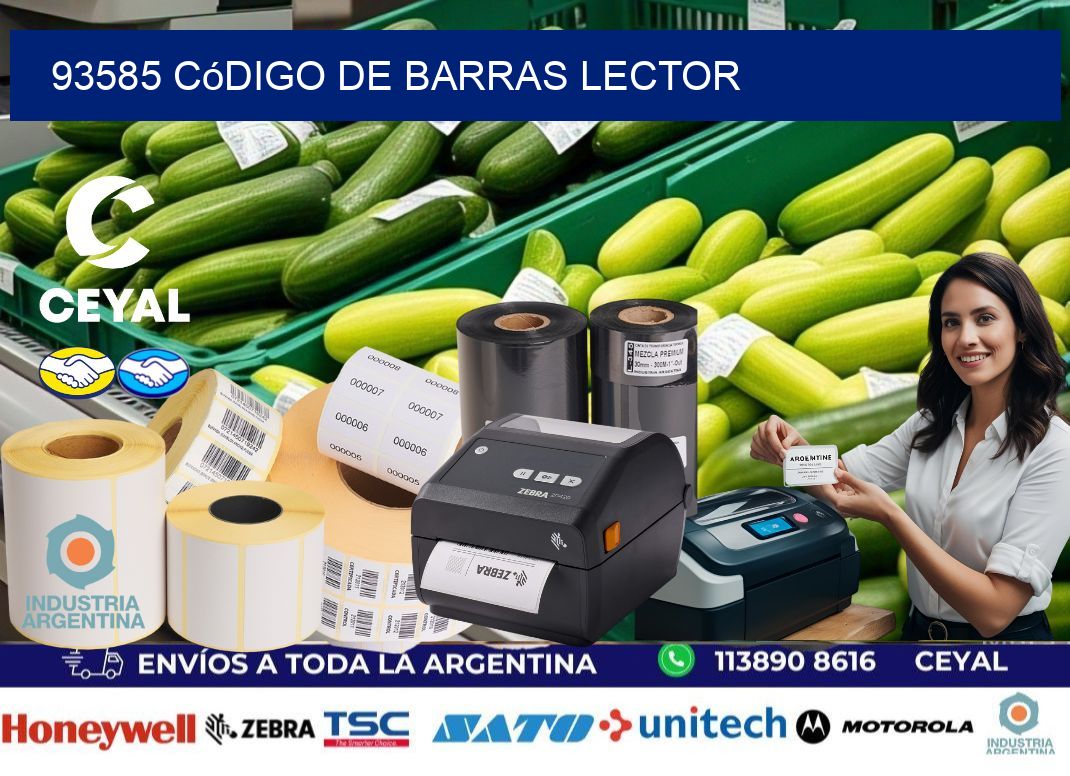 93585 Código de barras lector