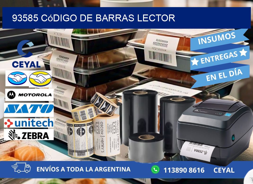 93585 Código de barras lector