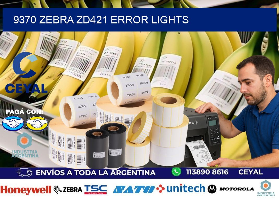 9370 Zebra ZD421 error lights
