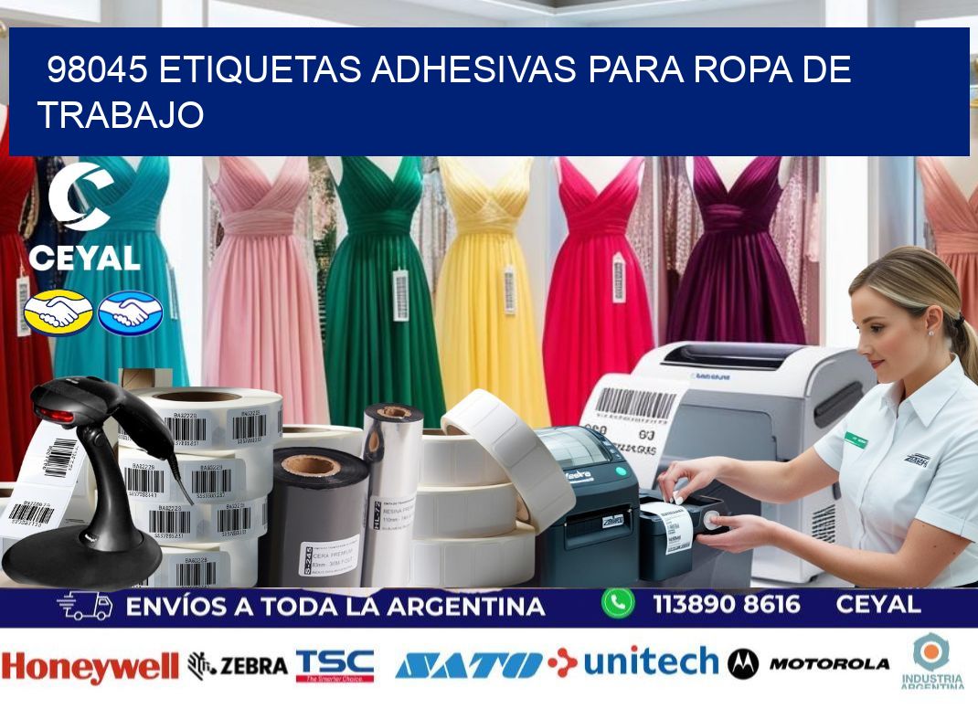 98045 Etiquetas adhesivas para ropa de trabajo