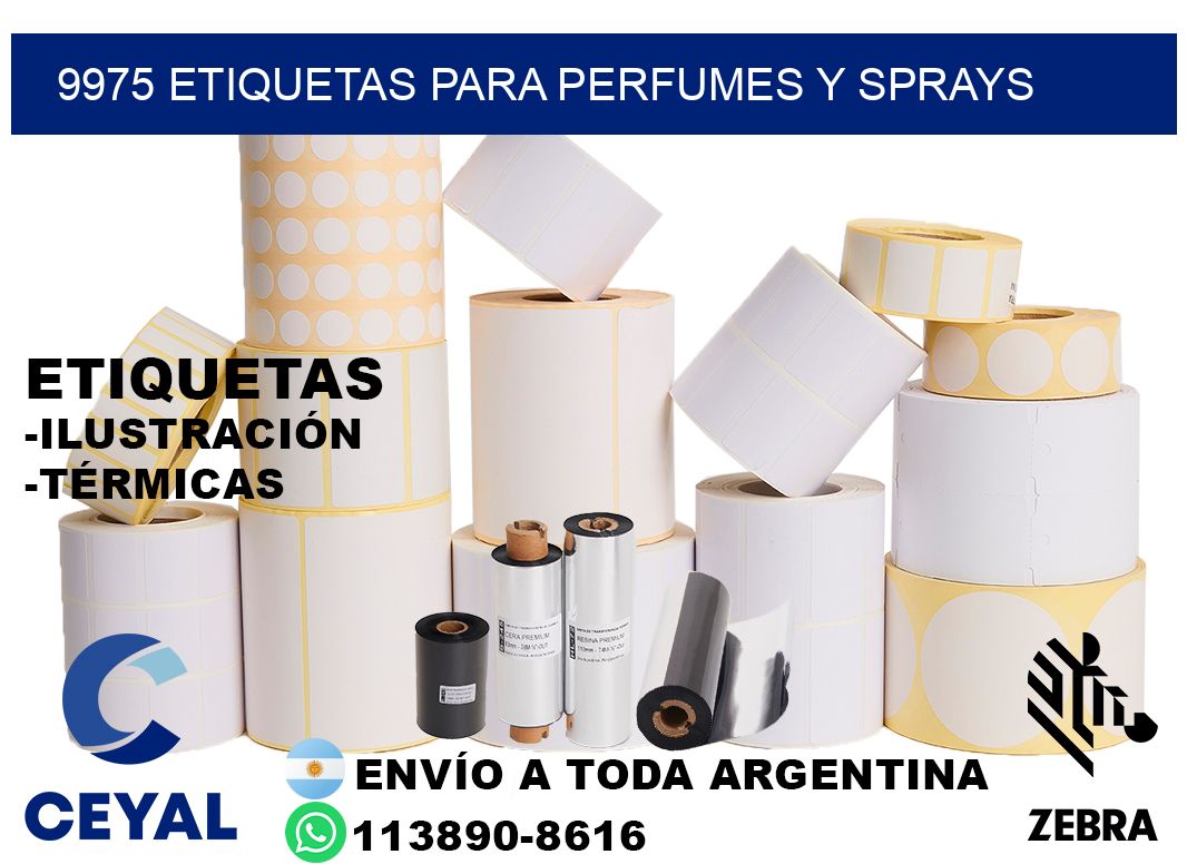 9975 Etiquetas para perfumes y sprays