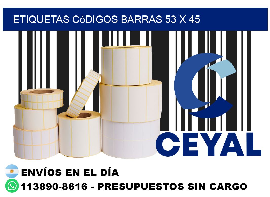 etiquetas códigos barras 53 x 45