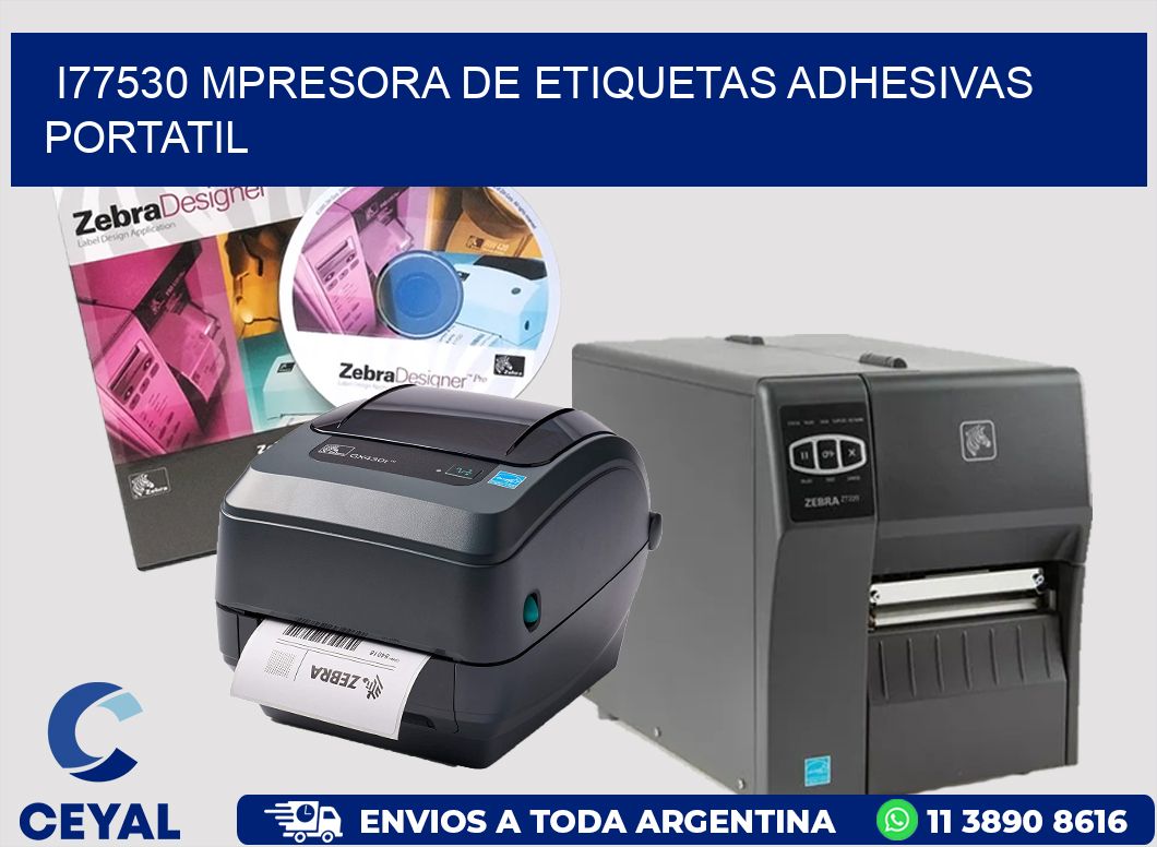 i77530 mpresora de etiquetas adhesivas portatil