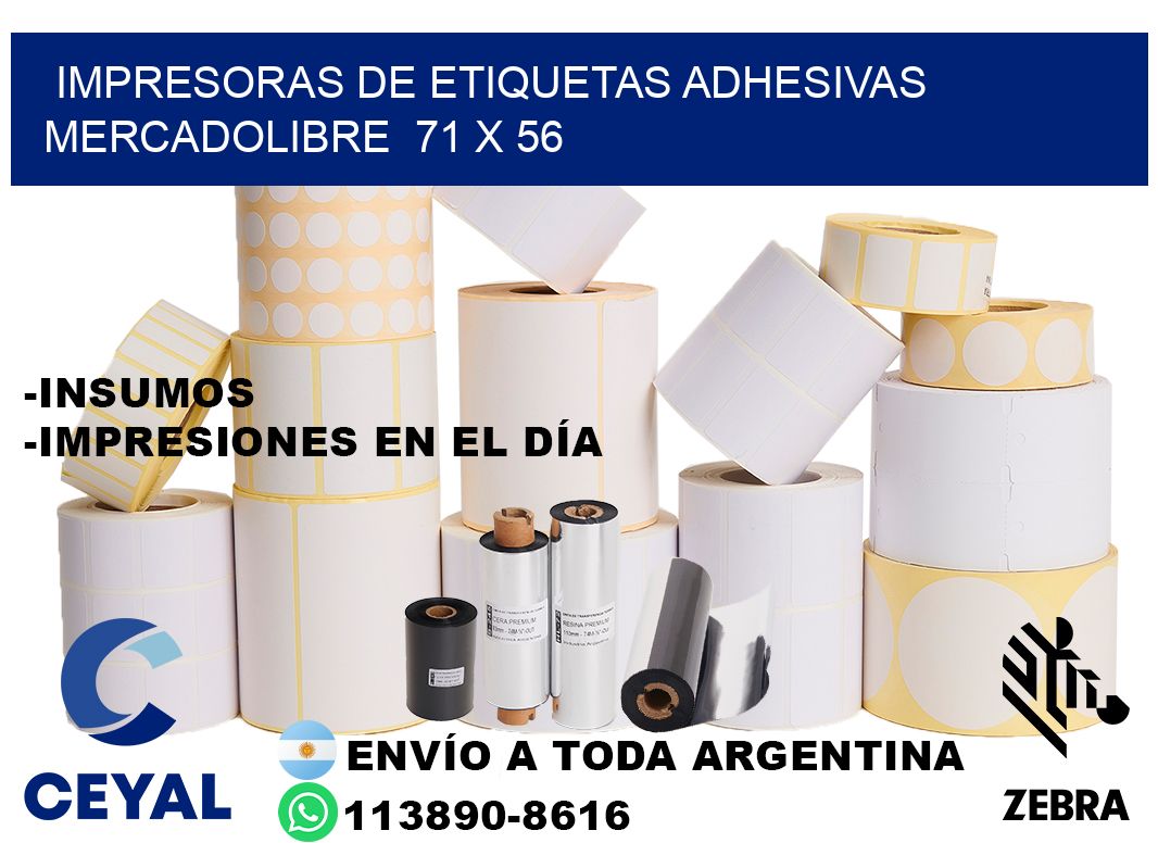 impresoras de etiquetas adhesivas mercadolibre  71 x 56