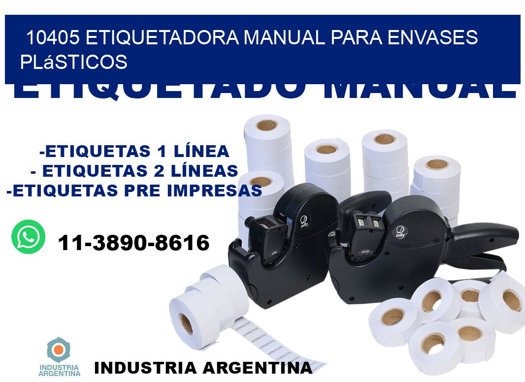 10405 etiquetadora manual para envases plásticos