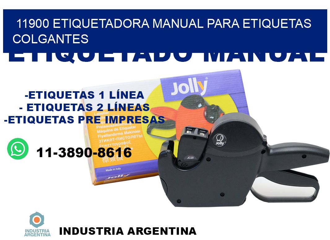 11900 etiquetadora manual para etiquetas colgantes