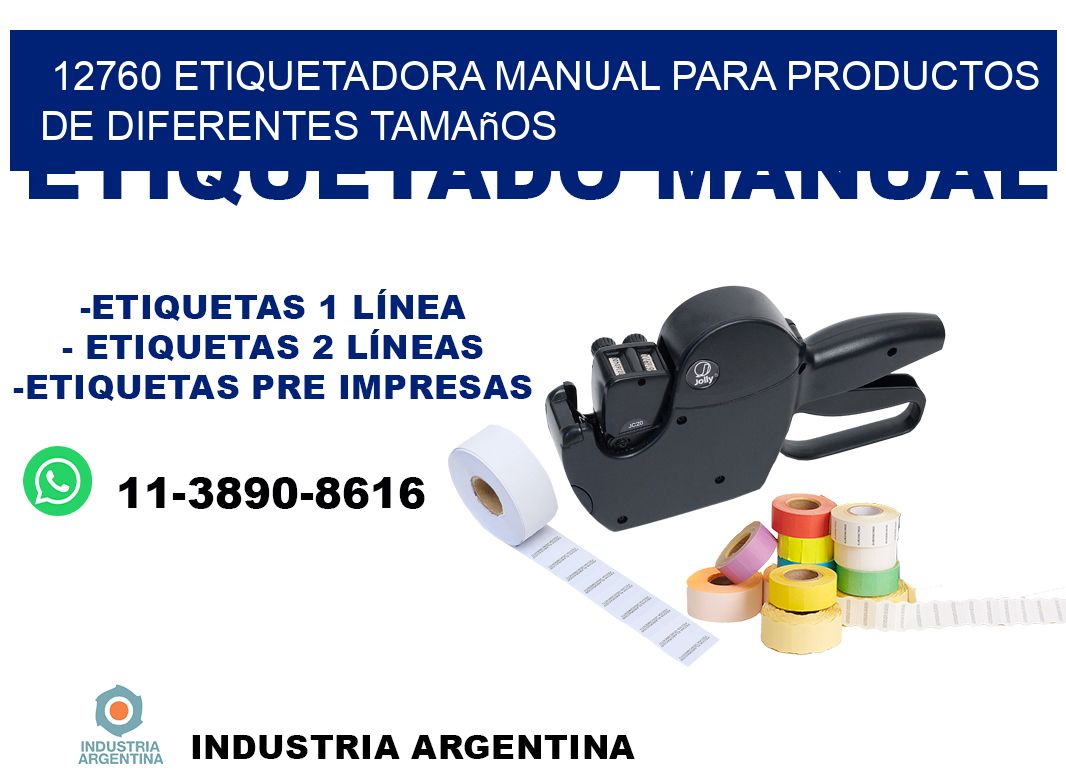 12760 etiquetadora manual para productos de diferentes tamaños