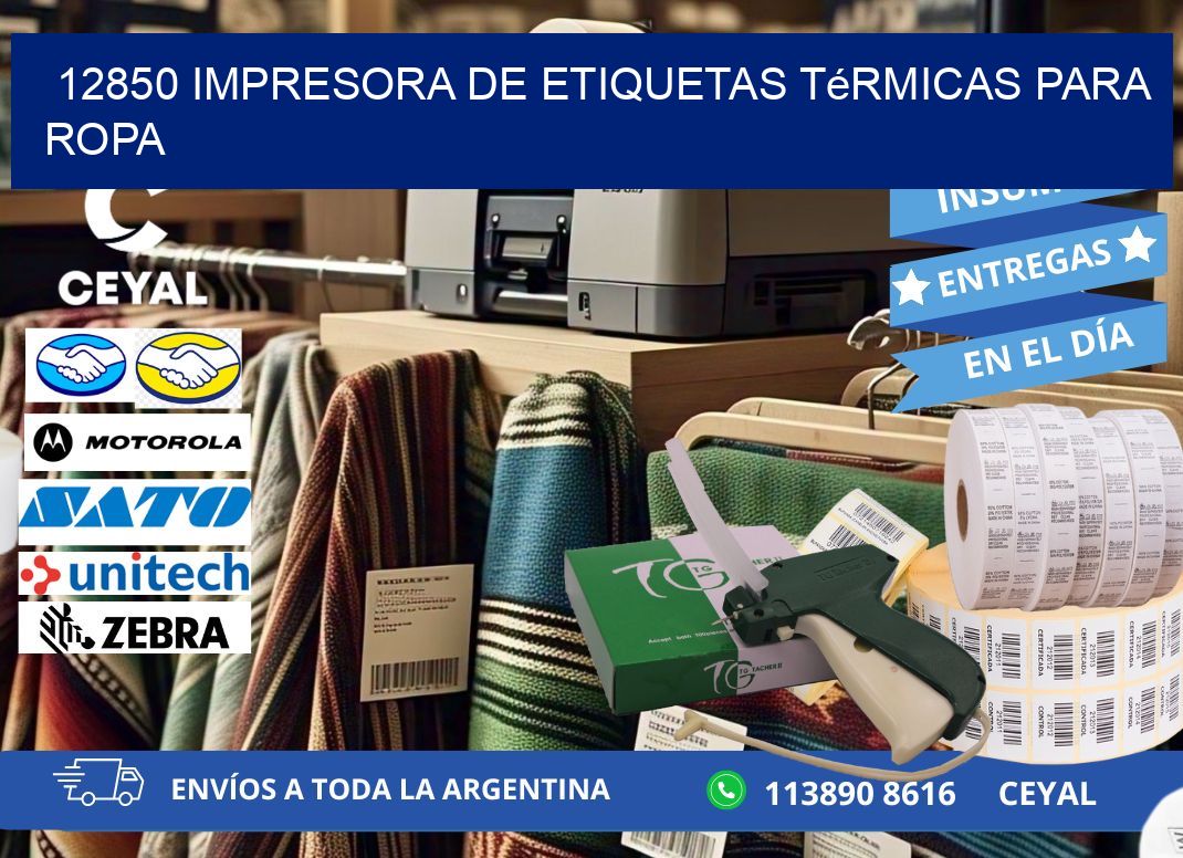 12850 impresora de etiquetas térmicas para ropa