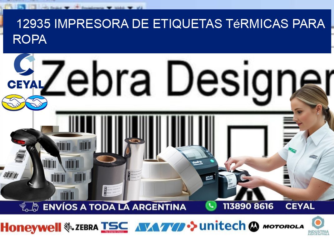 12935 impresora de etiquetas térmicas para ropa