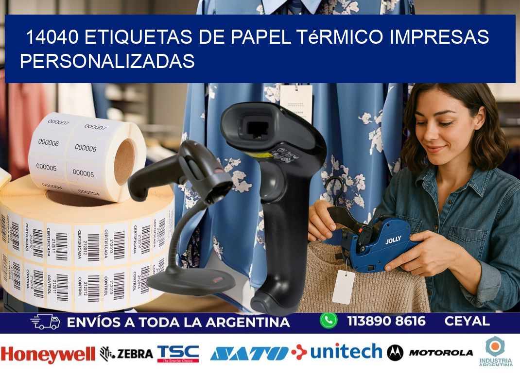14040 Etiquetas de papel térmico impresas personalizadas