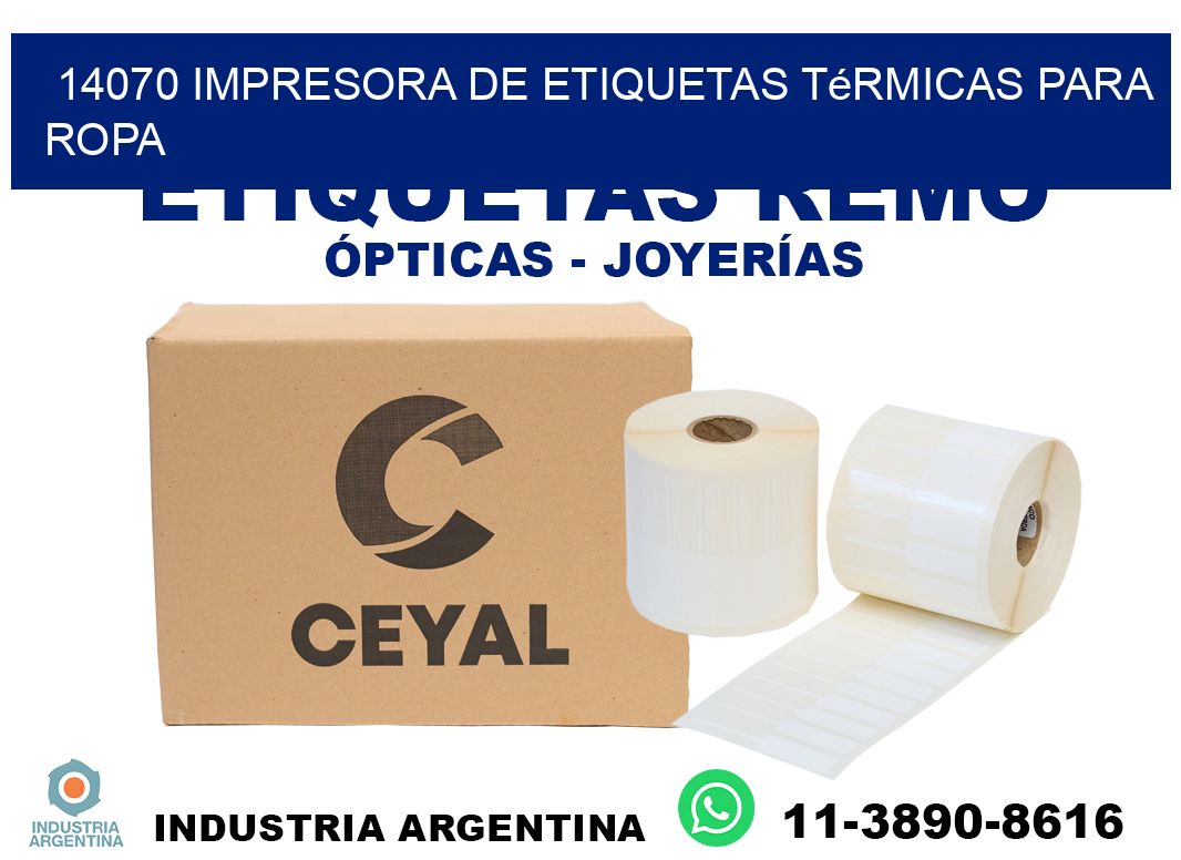 14070 impresora de etiquetas térmicas para ropa