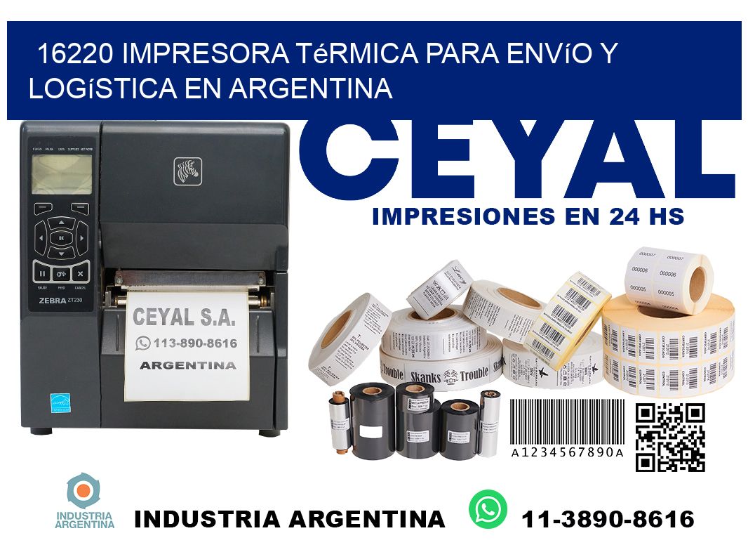 16220 impresora térmica para envío y logística en Argentina