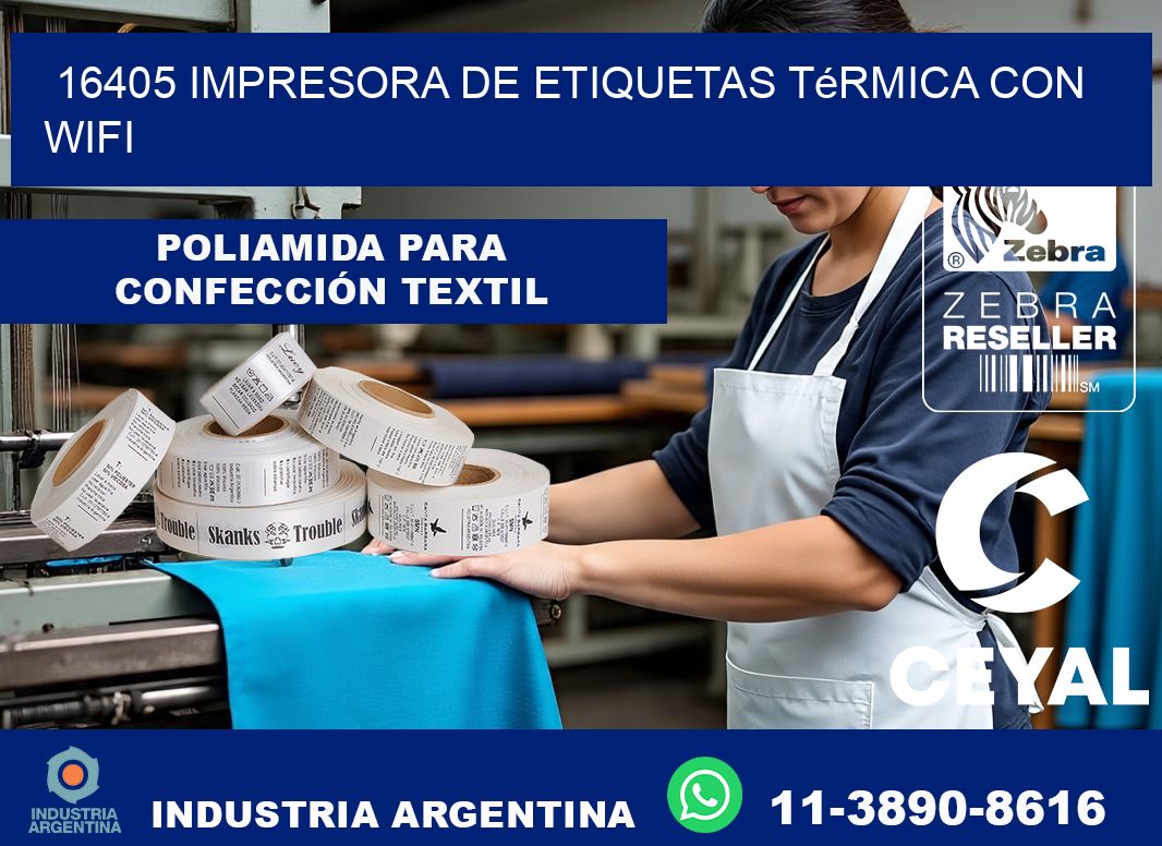 16405 impresora de etiquetas térmica con wifi