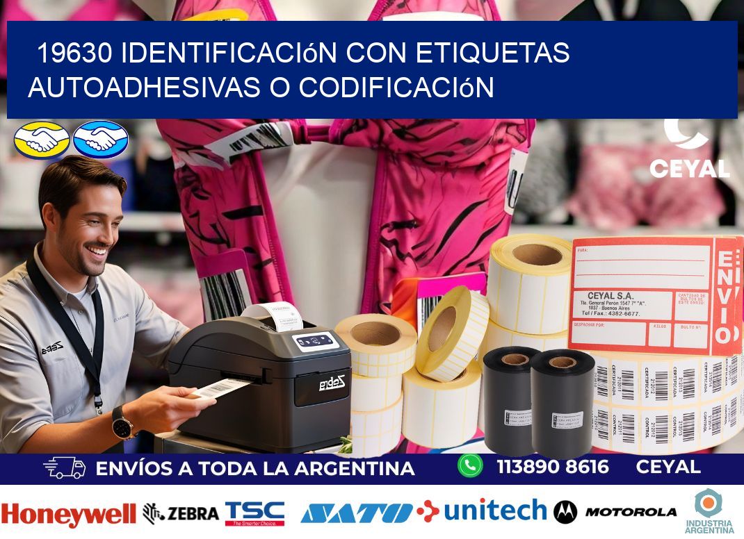 19630 identificación con etiquetas autoadhesivas o codificación