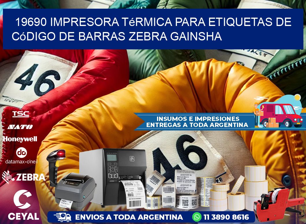 19690 impresora térmica para etiquetas de código de barras Zebra GAINSHA