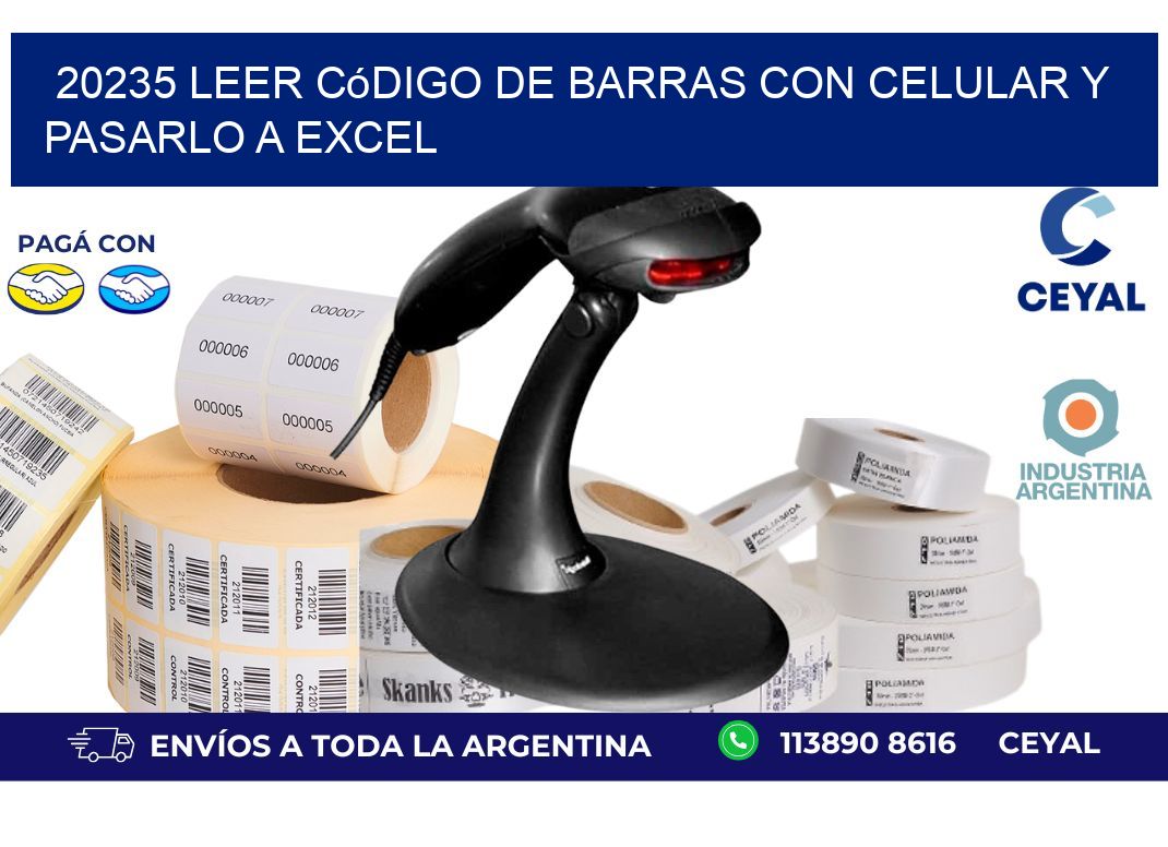 20235 Leer código de barras con celular y pasarlo a Excel