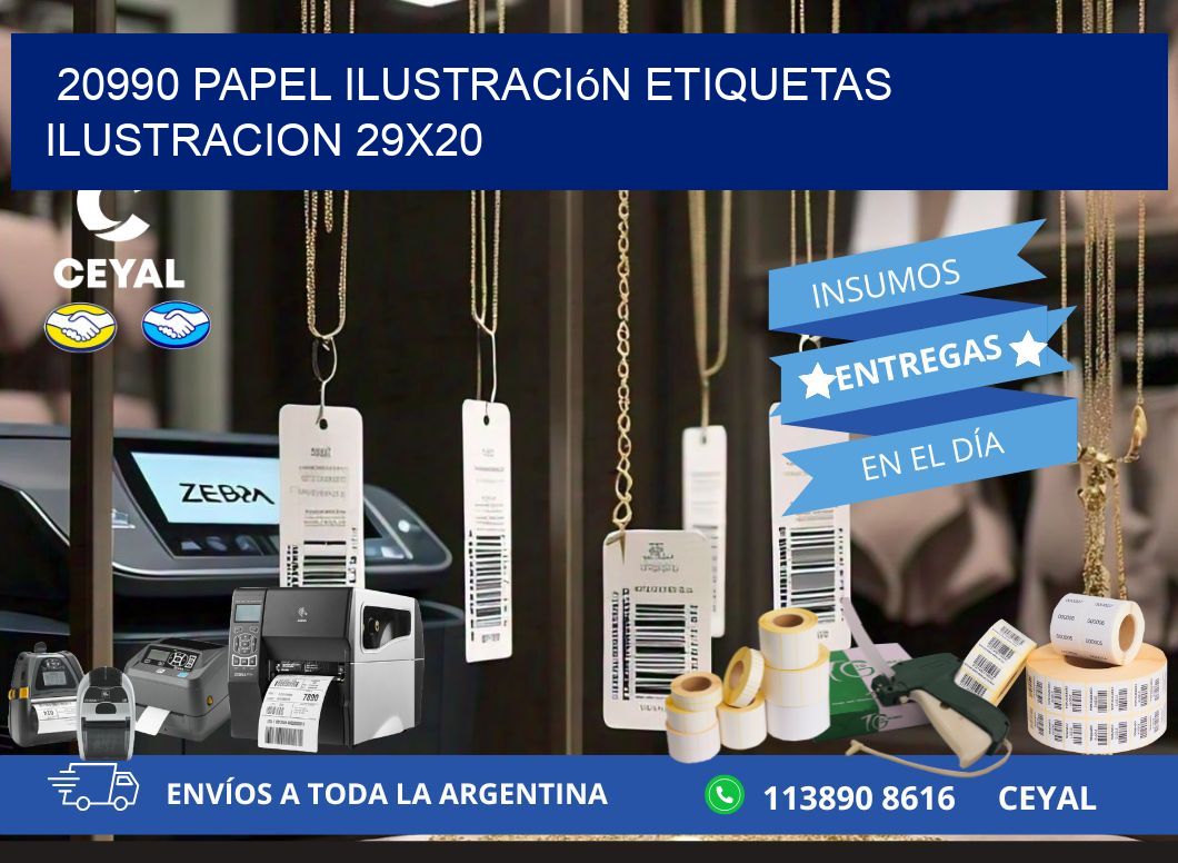 20990 papel ilustración Etiquetas Ilustracion 29x20