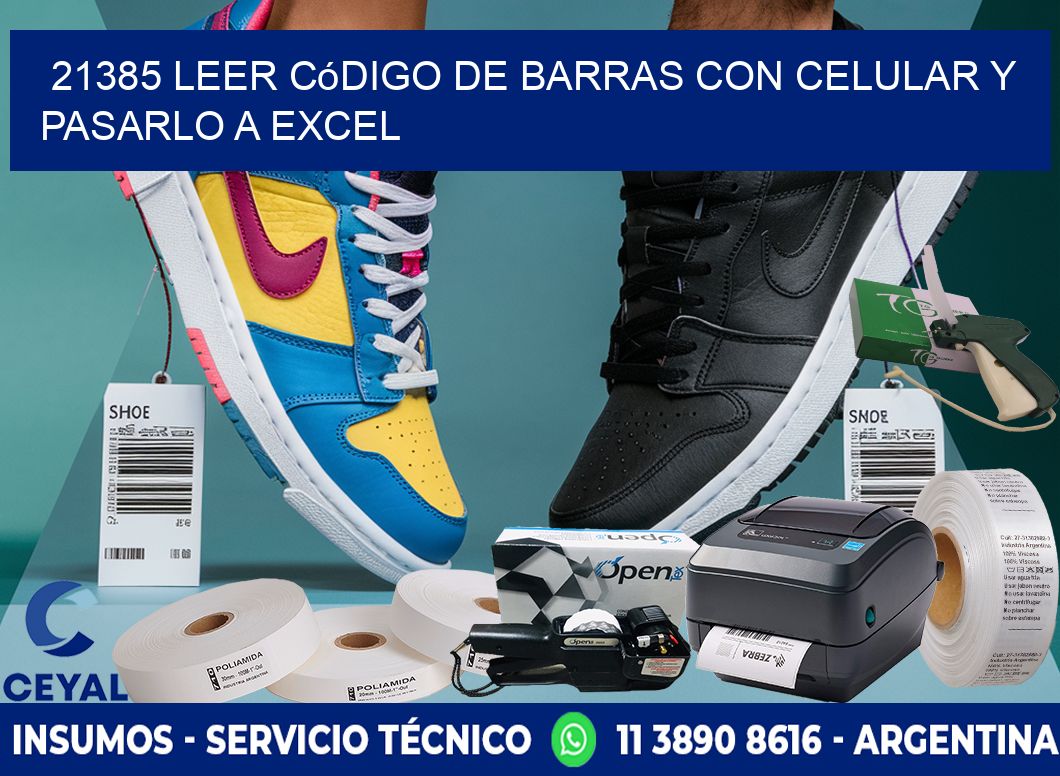 21385 Leer código de barras con celular y pasarlo a Excel