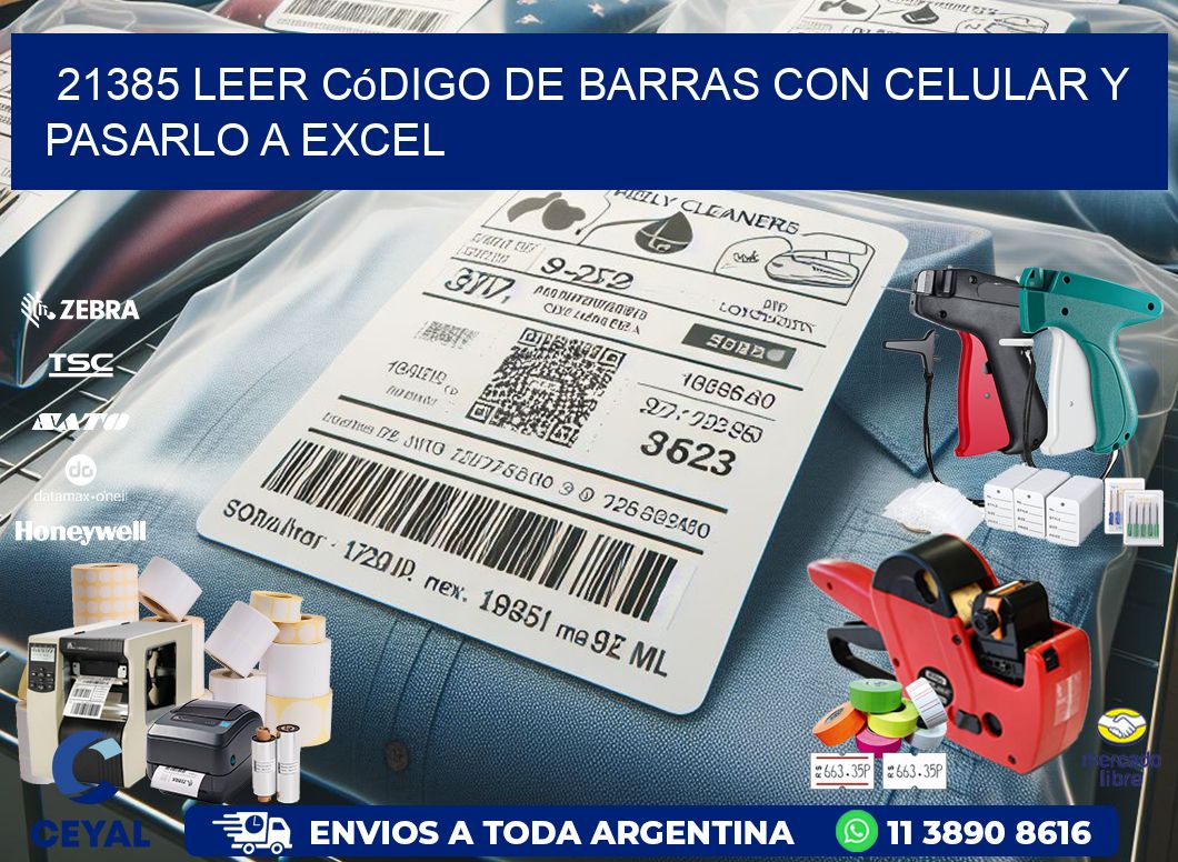 21385 Leer código de barras con celular y pasarlo a Excel