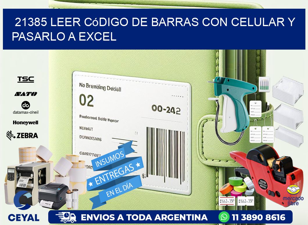 21385 Leer código de barras con celular y pasarlo a Excel