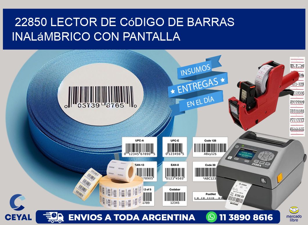 22850 Lector de código de barras inalámbrico con Pantalla