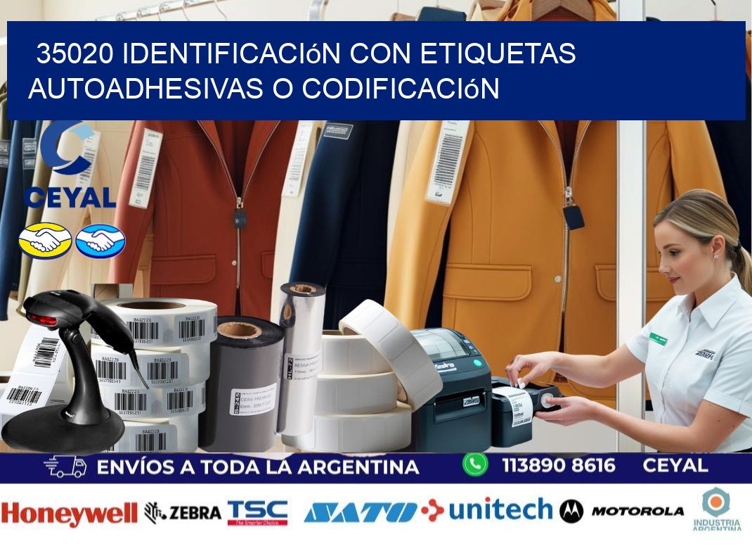 35020 identificación con etiquetas autoadhesivas o codificación