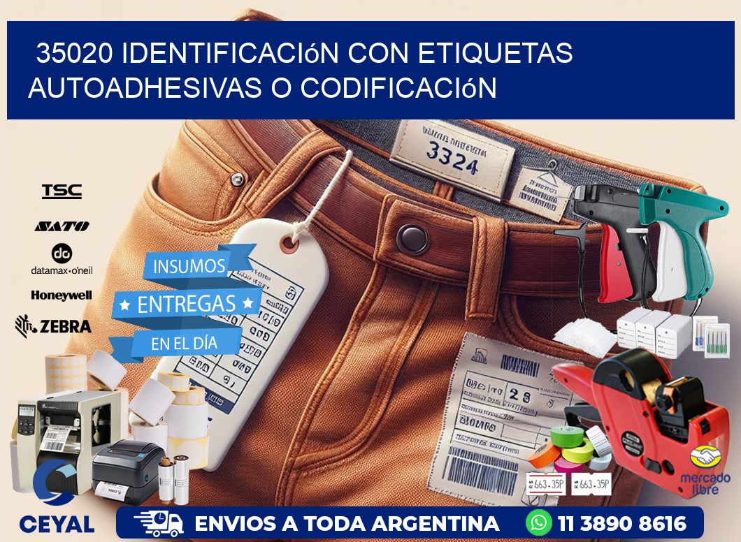35020 identificación con etiquetas autoadhesivas o codificación