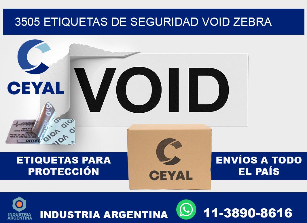 3505 etiquetas de seguridad void zebra