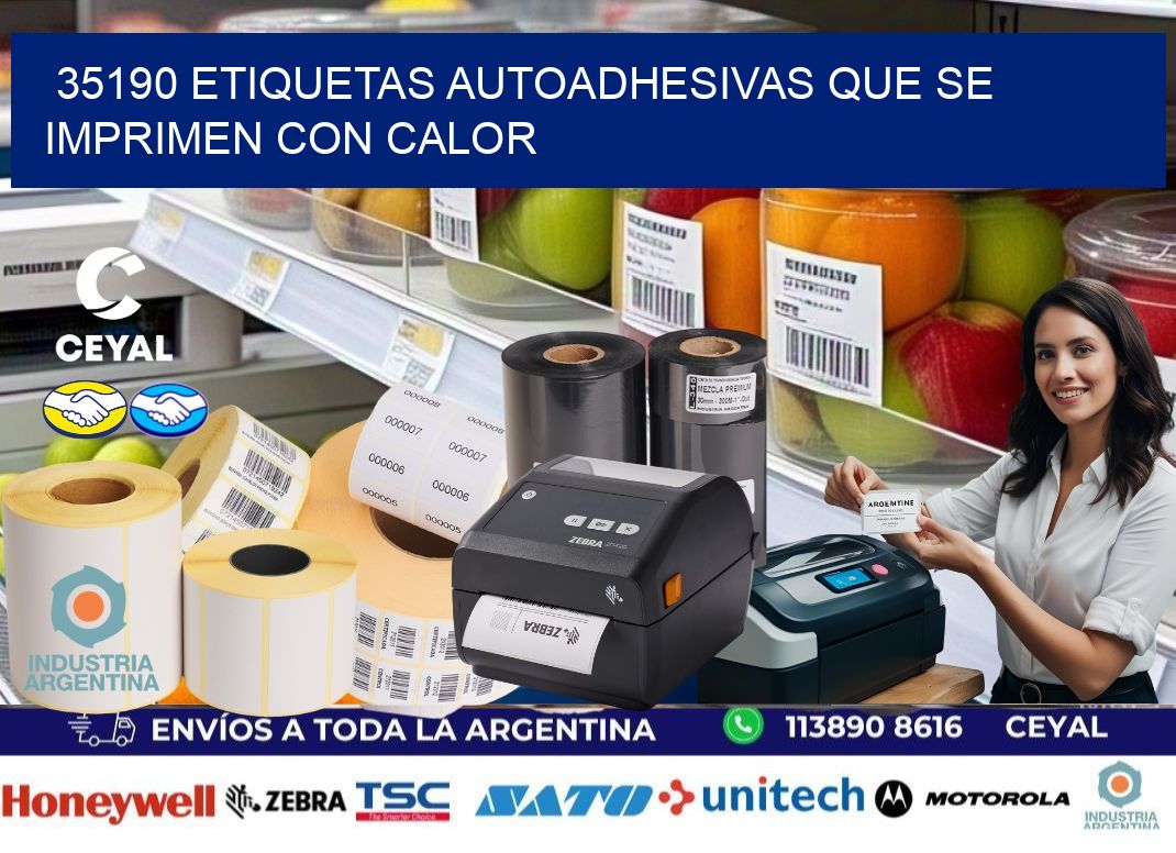 35190 etiquetas autoadhesivas que se imprimen con calor