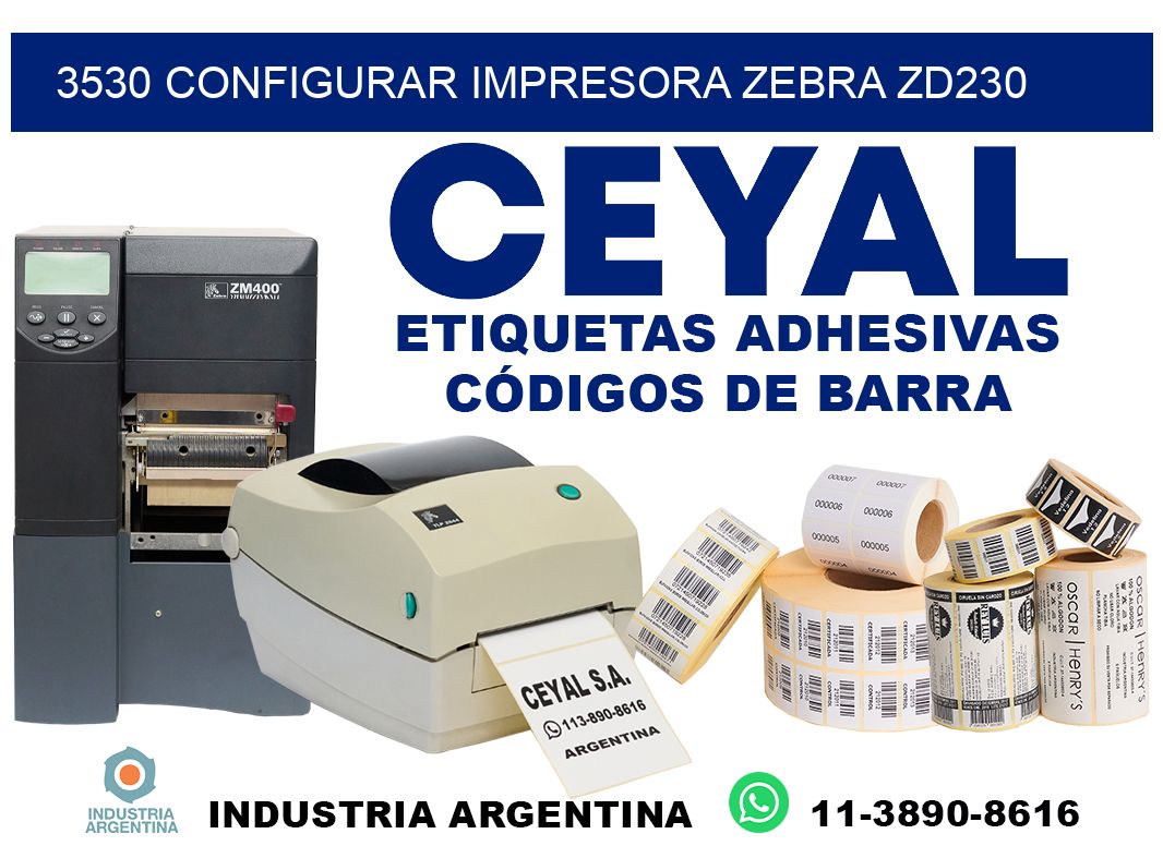 3530 configurar impresora zebra zd230
