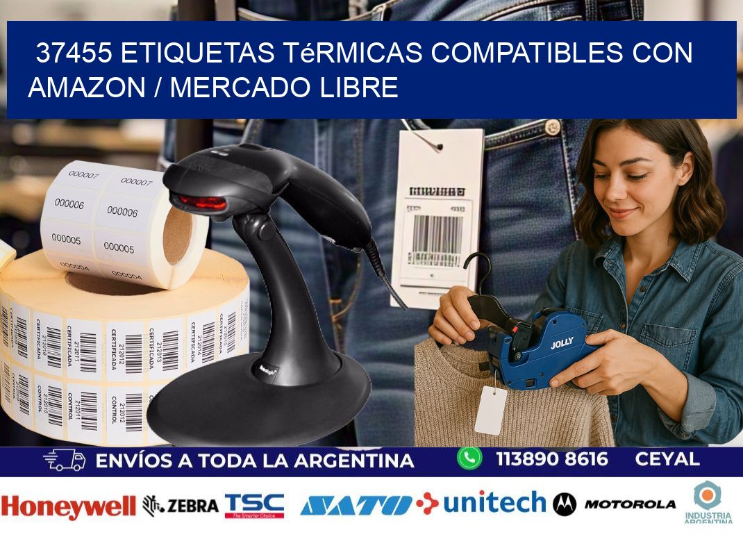 37455 etiquetas térmicas compatibles con Amazon / Mercado Libre