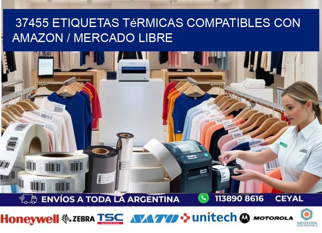 37455 etiquetas térmicas compatibles con Amazon / Mercado Libre