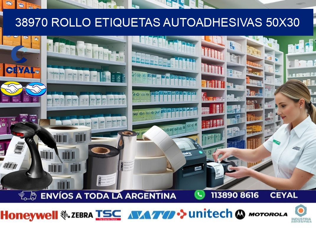 38970 Rollo Etiquetas autoadhesivas 50x30