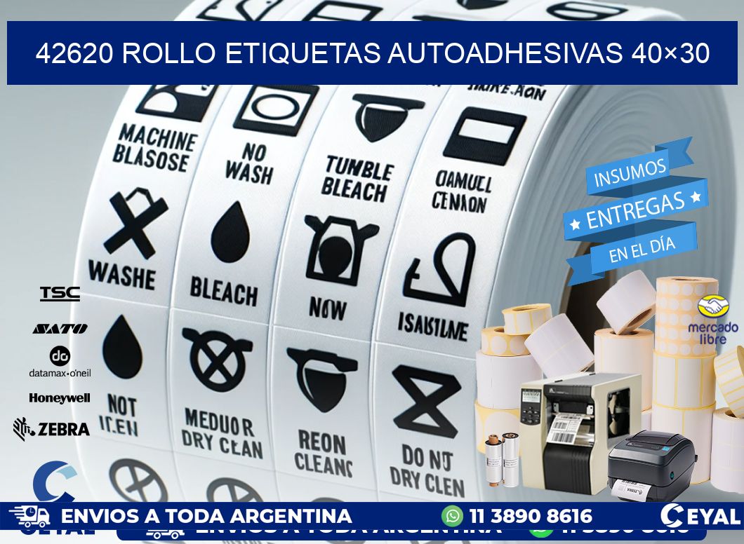 42620 Rollo Etiquetas autoadhesivas 40×30